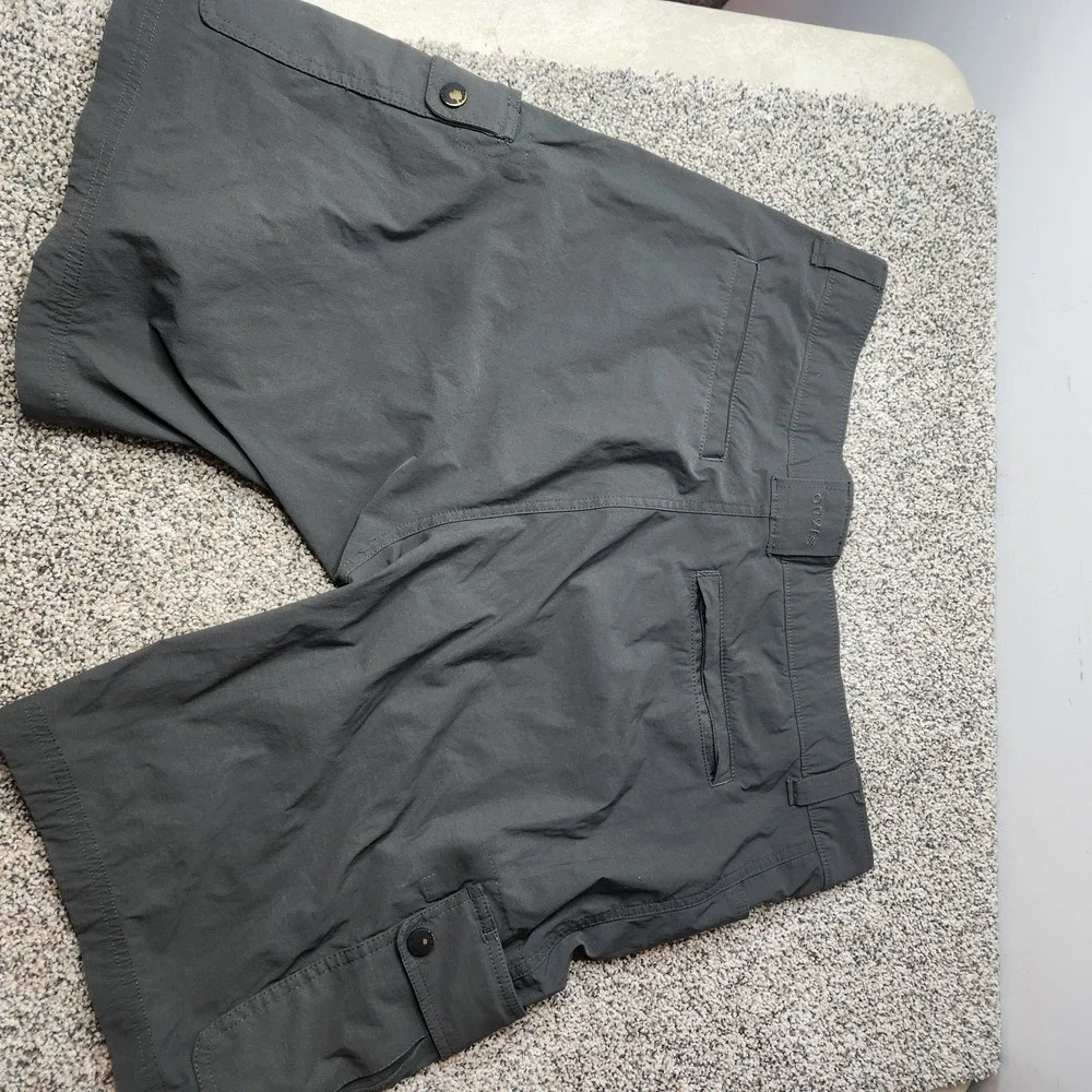Orvis Shorts Adult 38 Gray Nylon Cargo Pockets Casual Lightweight Mens‎ * Hiking